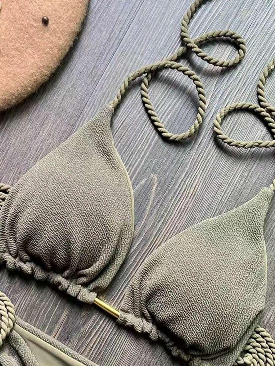 SHEIN DWUCZĘŚCIOWY STRÓJ KĄPIELOWY S09__L