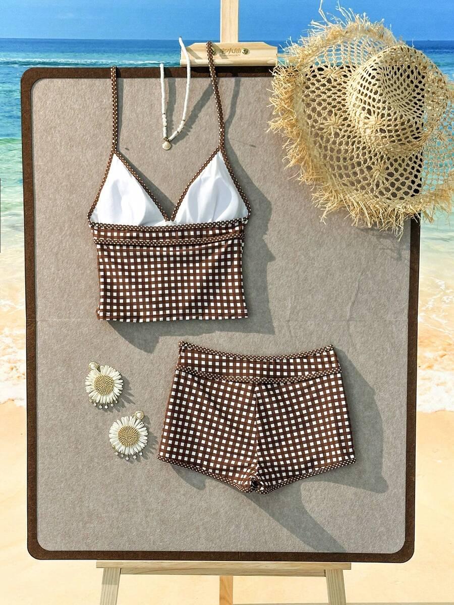 SHEIN DWUCZĘŚCIOWY STRÓJ KĄPIELOWY S09__S