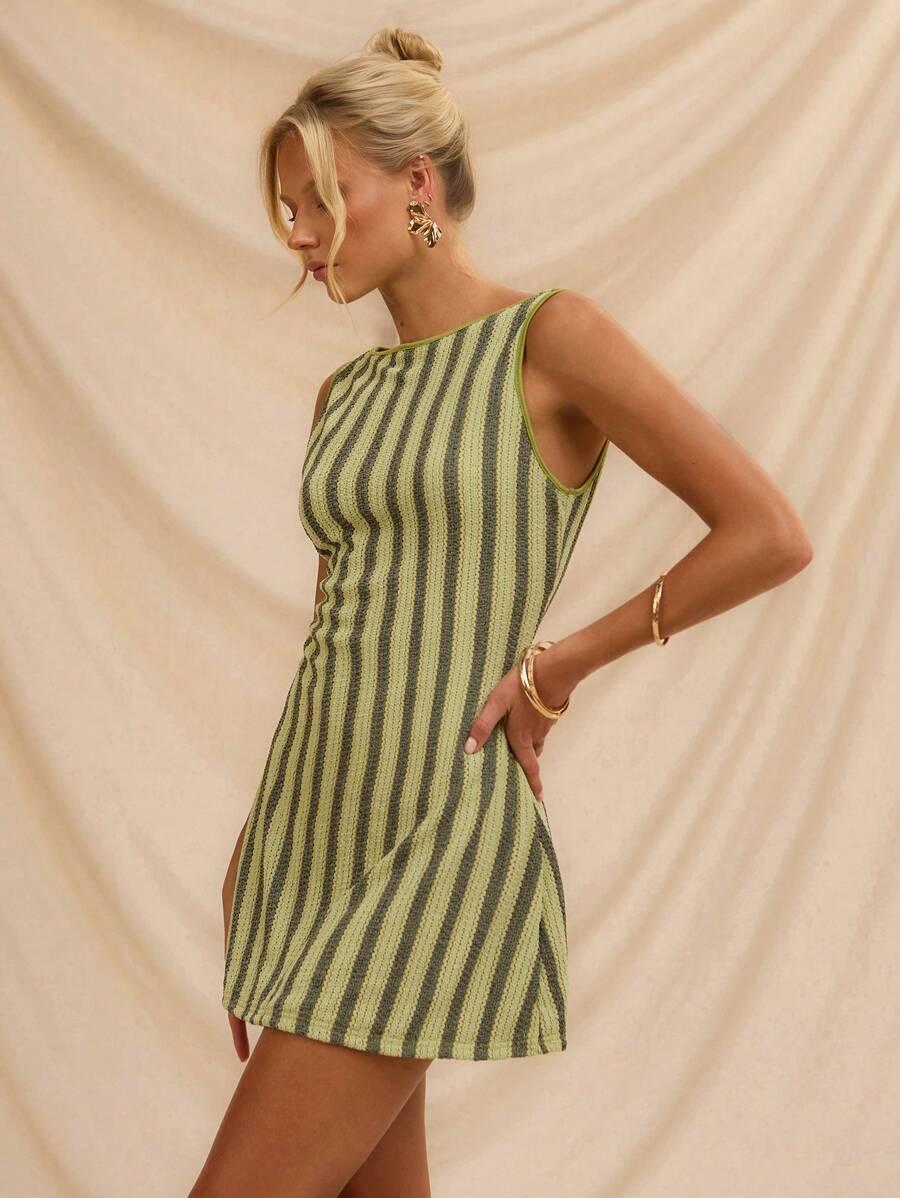 SHEIN MINI SUKIENKA BEZ RĘKAWÓW PASKI PK01__M