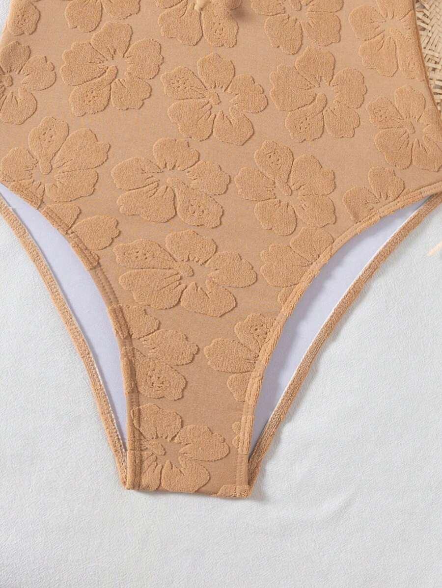 SWIM MOD JEDNOCZĘŚCIOWY STRÓJ KĄPIELOWY FALBANY KWIATY PK01__M