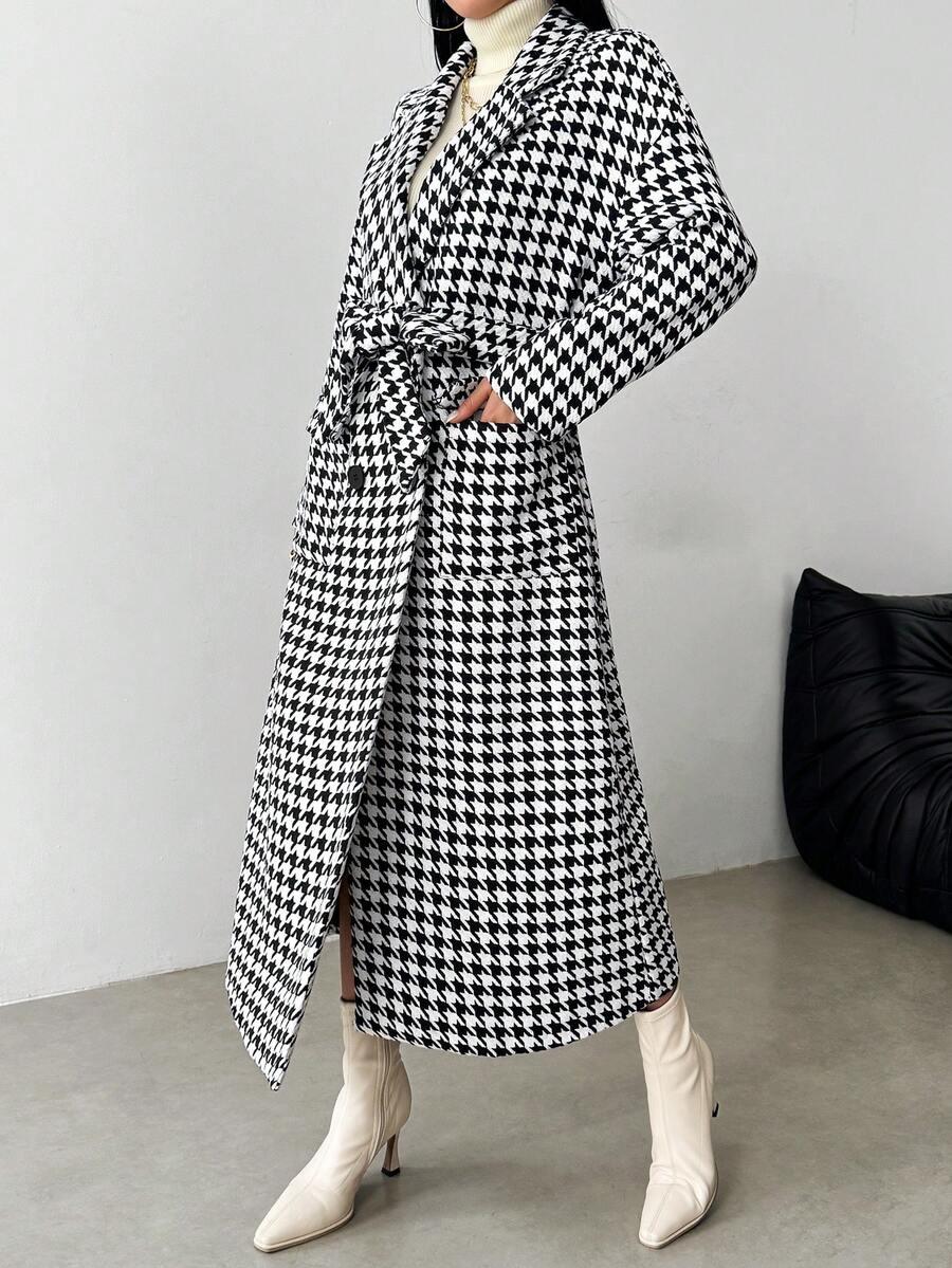 SHEIN KLASYCZNY PŁASZCZ KONTRAST W01__XL