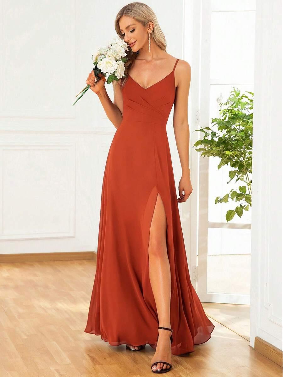 EVERPRETTY MAXI SUKIENKA NA RAMIĄCZKACH ROZCIĘCIE S06__XL