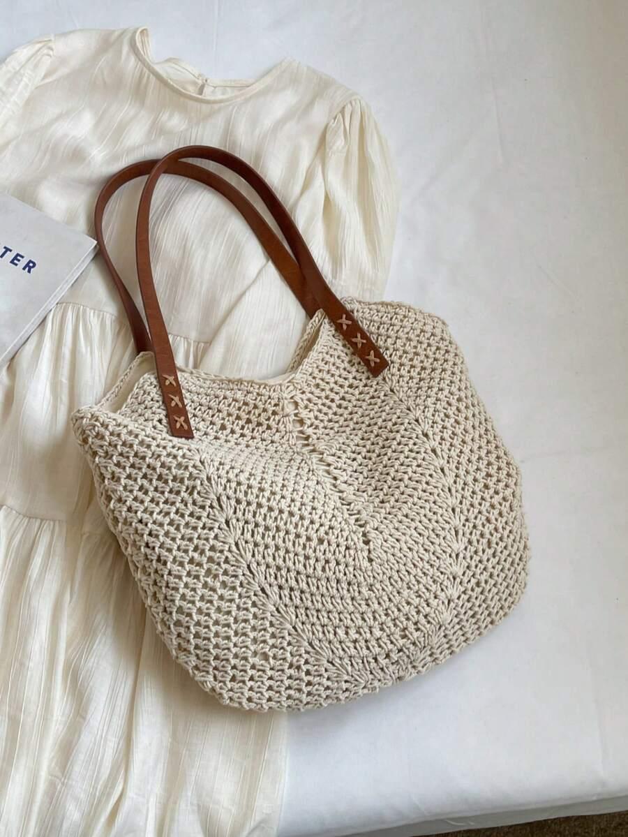 SHEIN BEŻOWA TORBA NA RAMIĘ S07__36X31