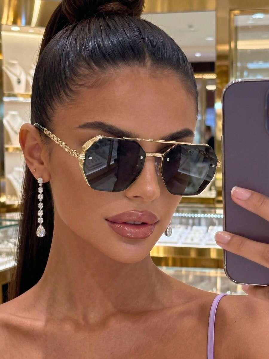 SHEIN CZARNE OKULARY PRZECIWSŁONECZNE S07