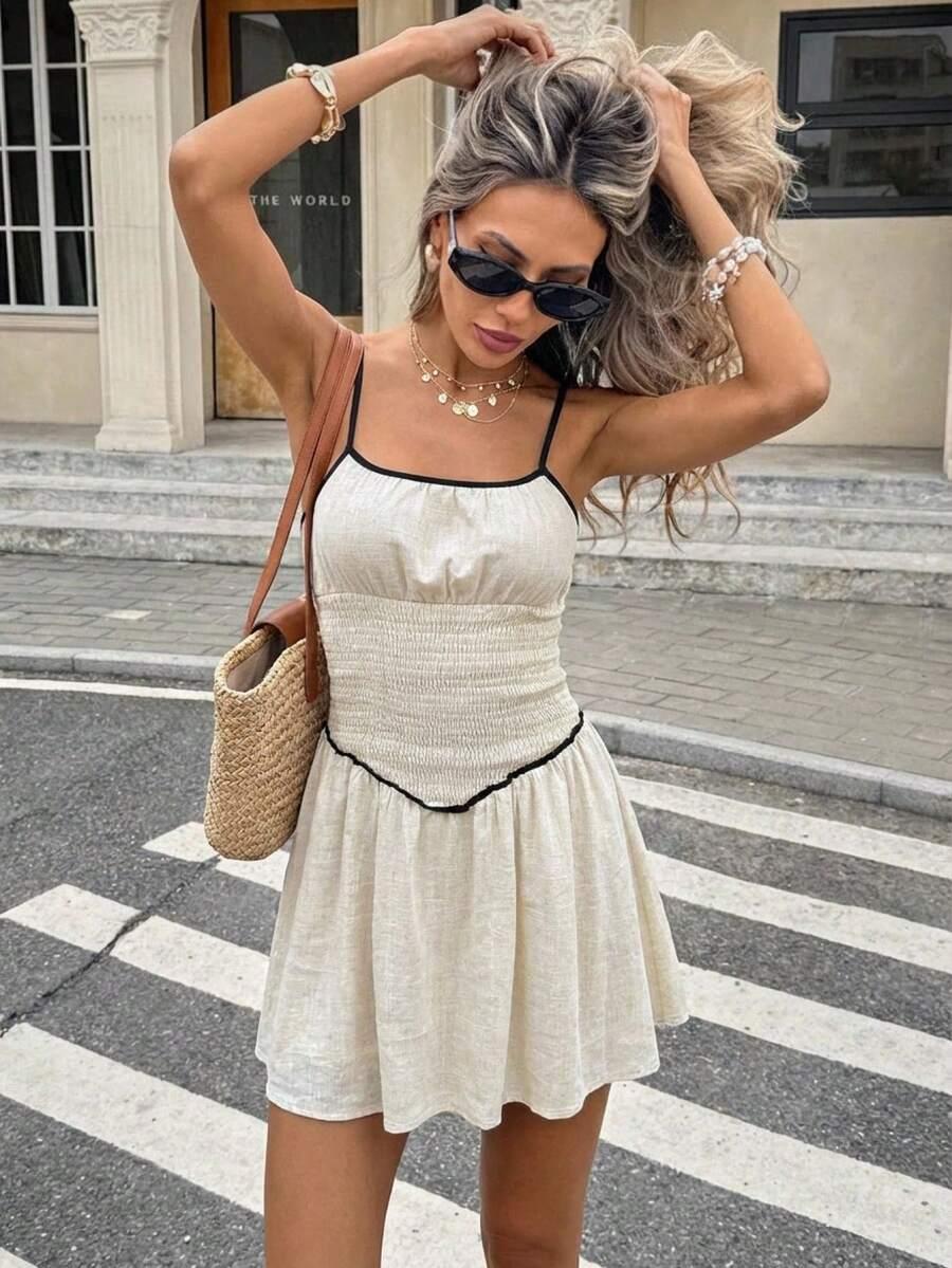 SHEIN SUKIENKA NA RAMIĄCZKACH S09__M