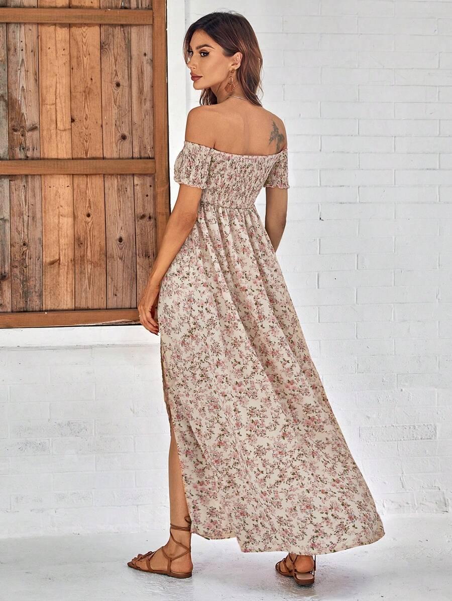 BREEZAYA MAXI SUKIENKA WZÓR KWIATY S06__XS
