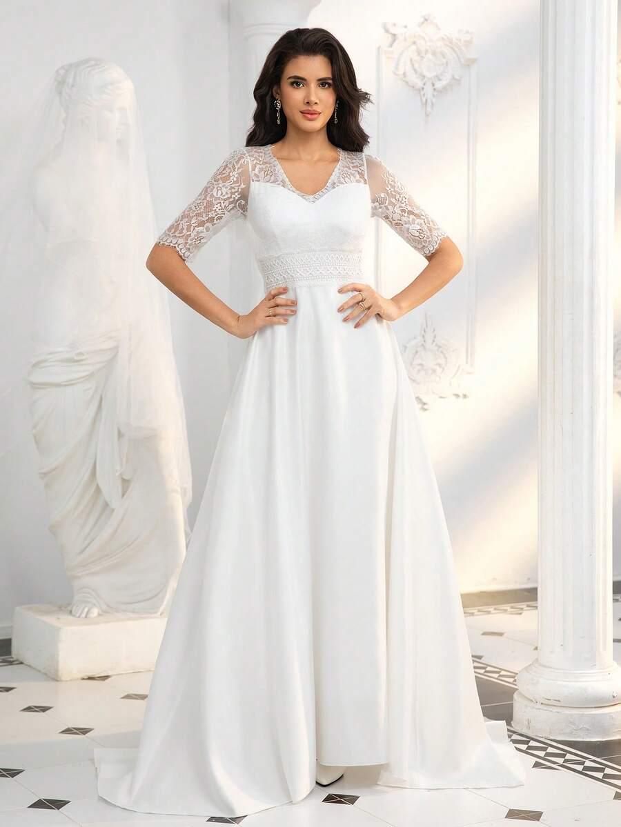 SHEIN BIAŁA SUKNIA ŚLUBNA S06__40