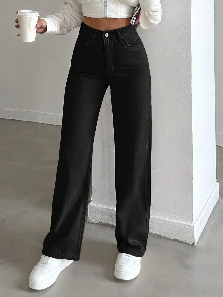SHEIN CZARNE SPODNIE JEANS S09__M