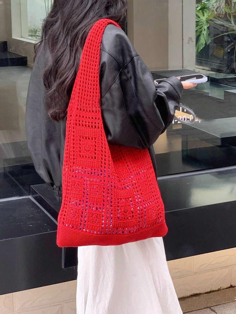 SHEIN CZERWONA TORBA NA RAMIĘ S07__36X32
