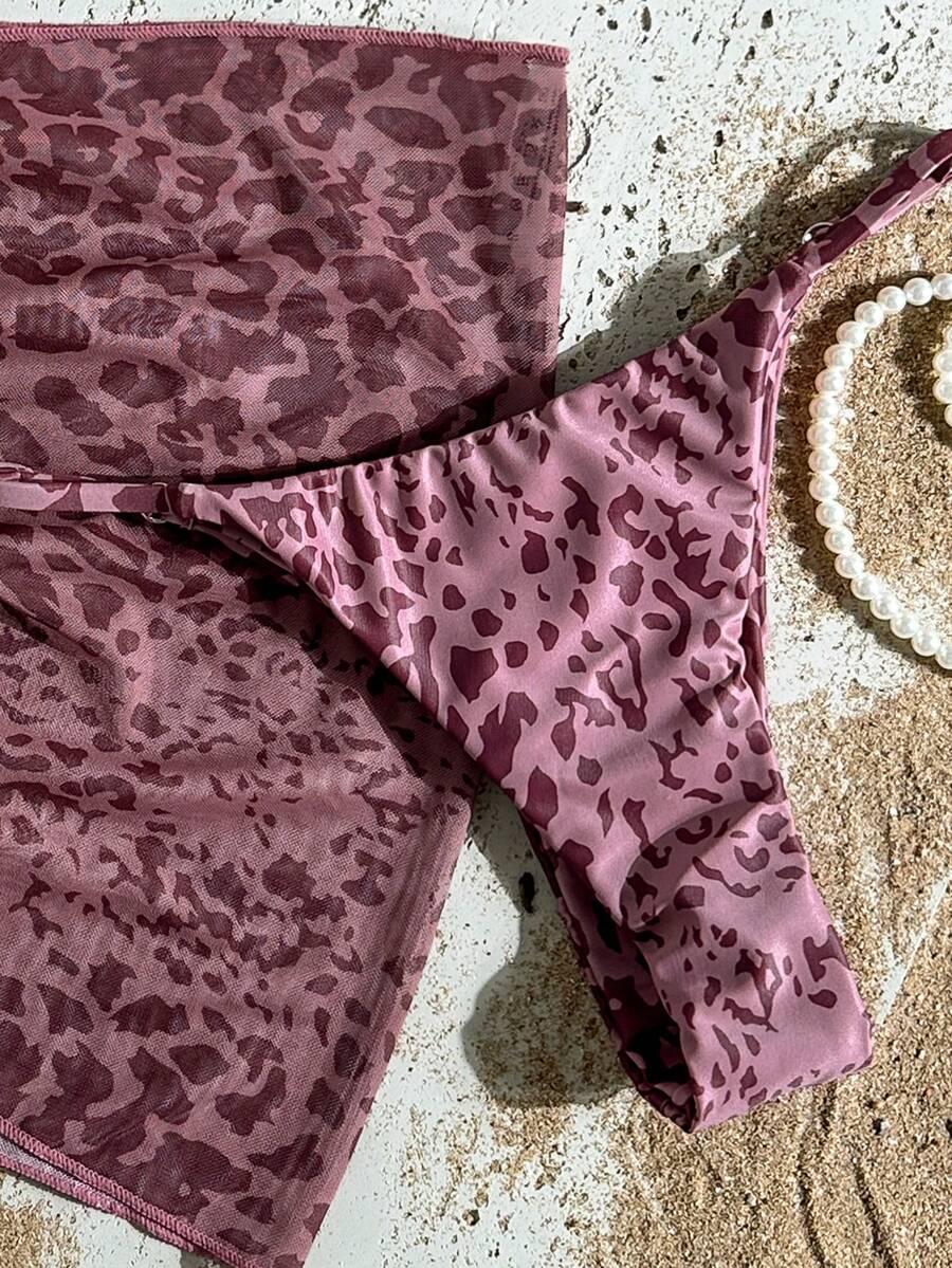 SHEIN DWUCZĘŚCIOWY STRÓJ KĄPIELOWY SARONG KOMPLET S09__S