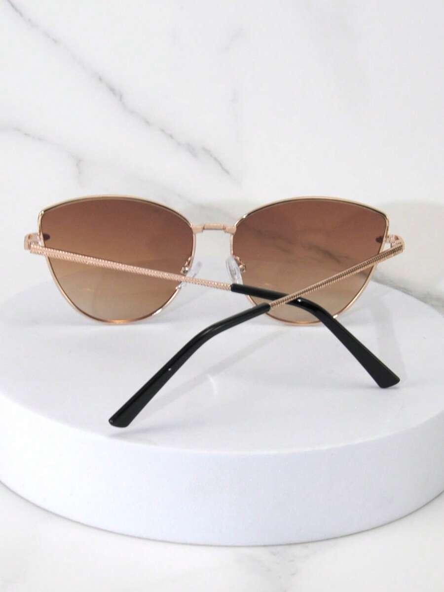 SHEIN BRĄZOWE OKULARY PRZECIWSŁONECZNE S07