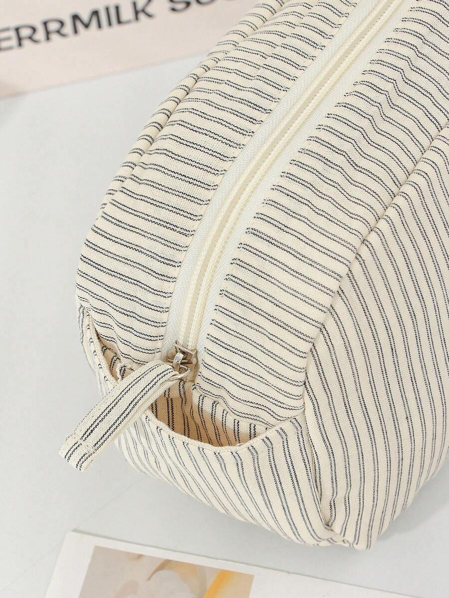 SHEIN BEŻOWA KOSMETYCZKA PASKI S07__15X11X21