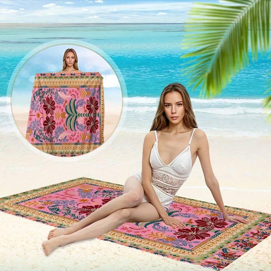 SHEIN PLAŻOWY RĘCZNIK WZÓR S07__130X180CM