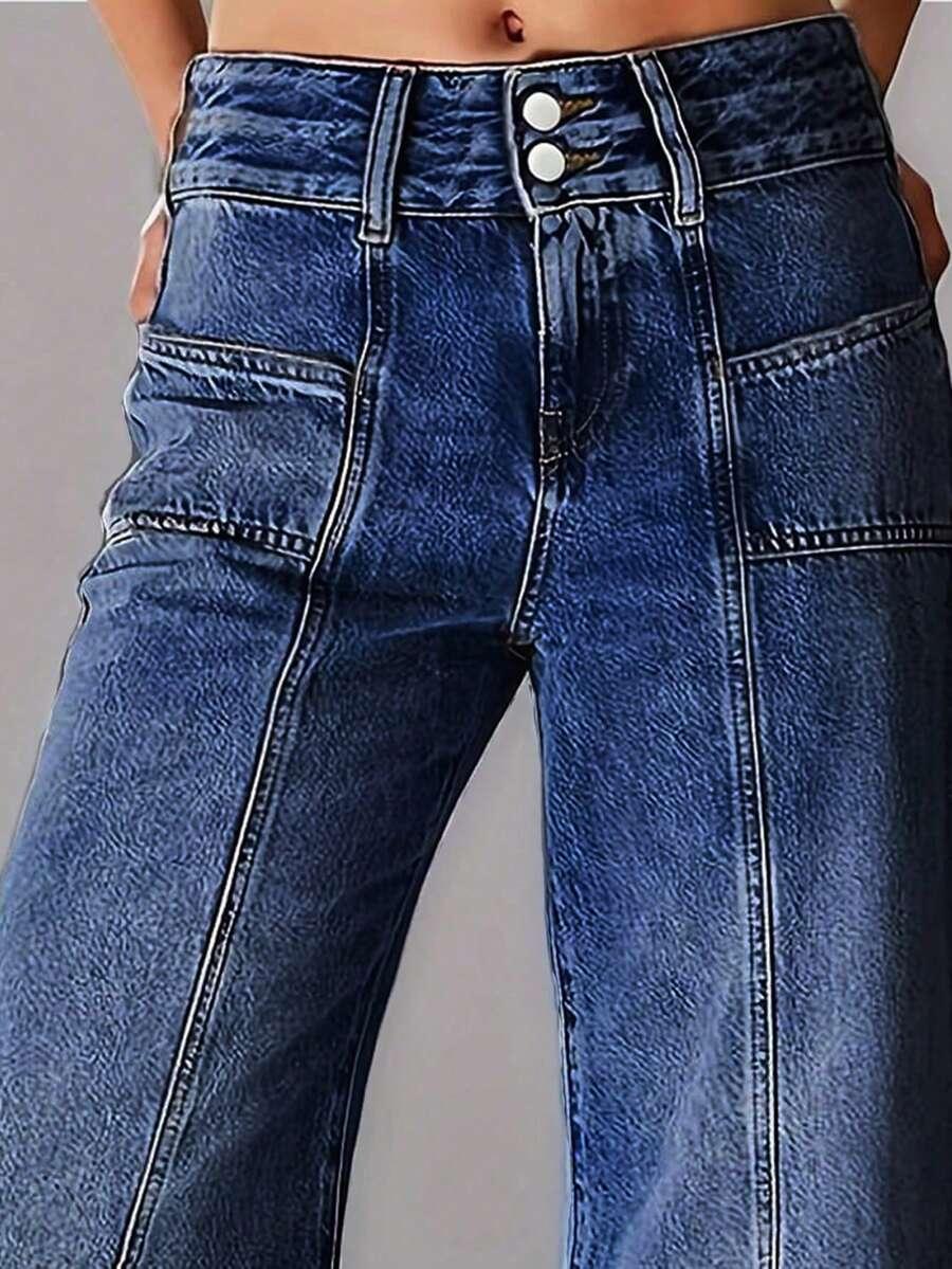 SHEIN NIEBIESKIE SPODNIE JEANS PK01__48
