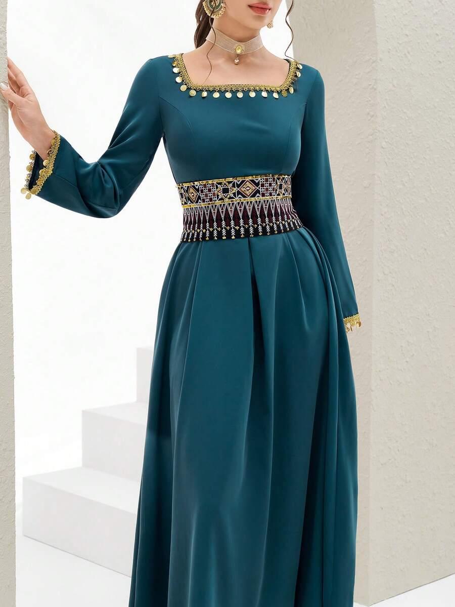 SHEIN ZIELONA MAXI SUKIENKA