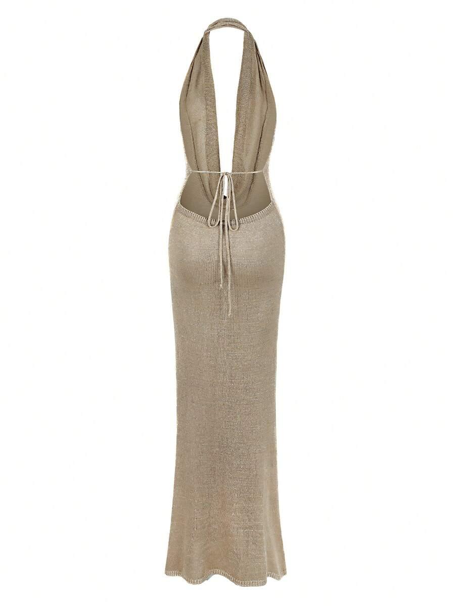 SHEIN DZIANINOWA MAXI SUKIENKA S06__S