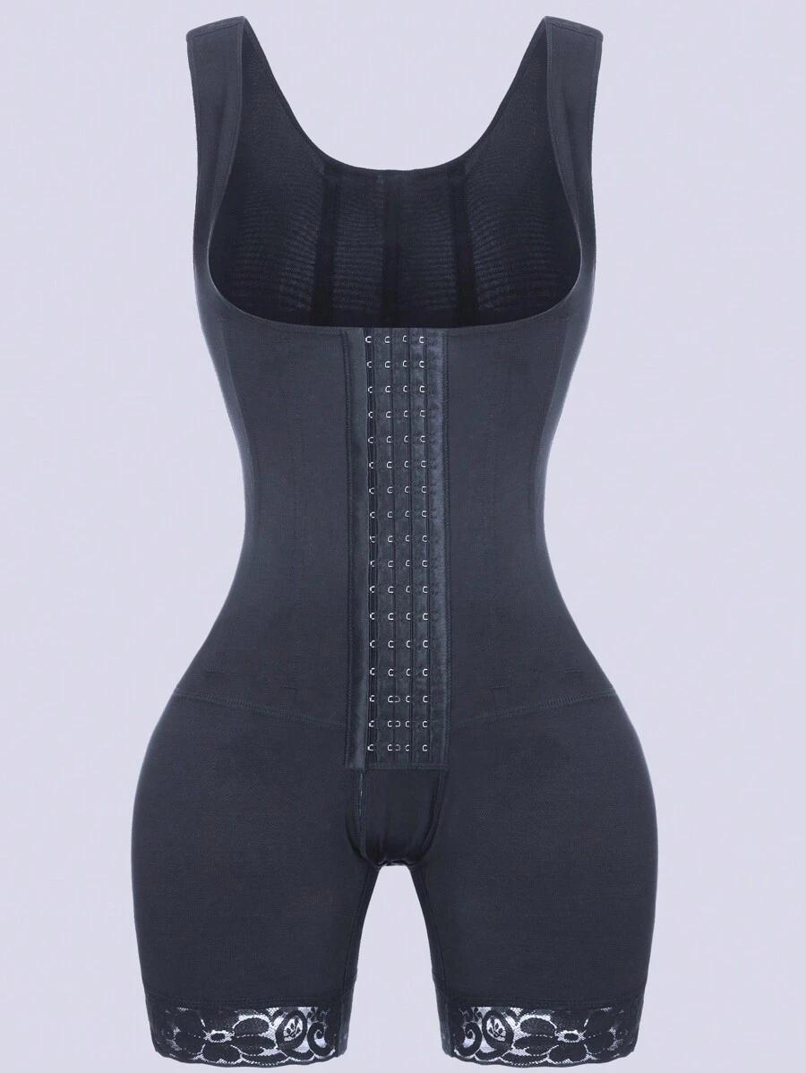 SHEIN CZARNY KOMBINEZON BODY WYSZCZUPLAJĄCE S06__M