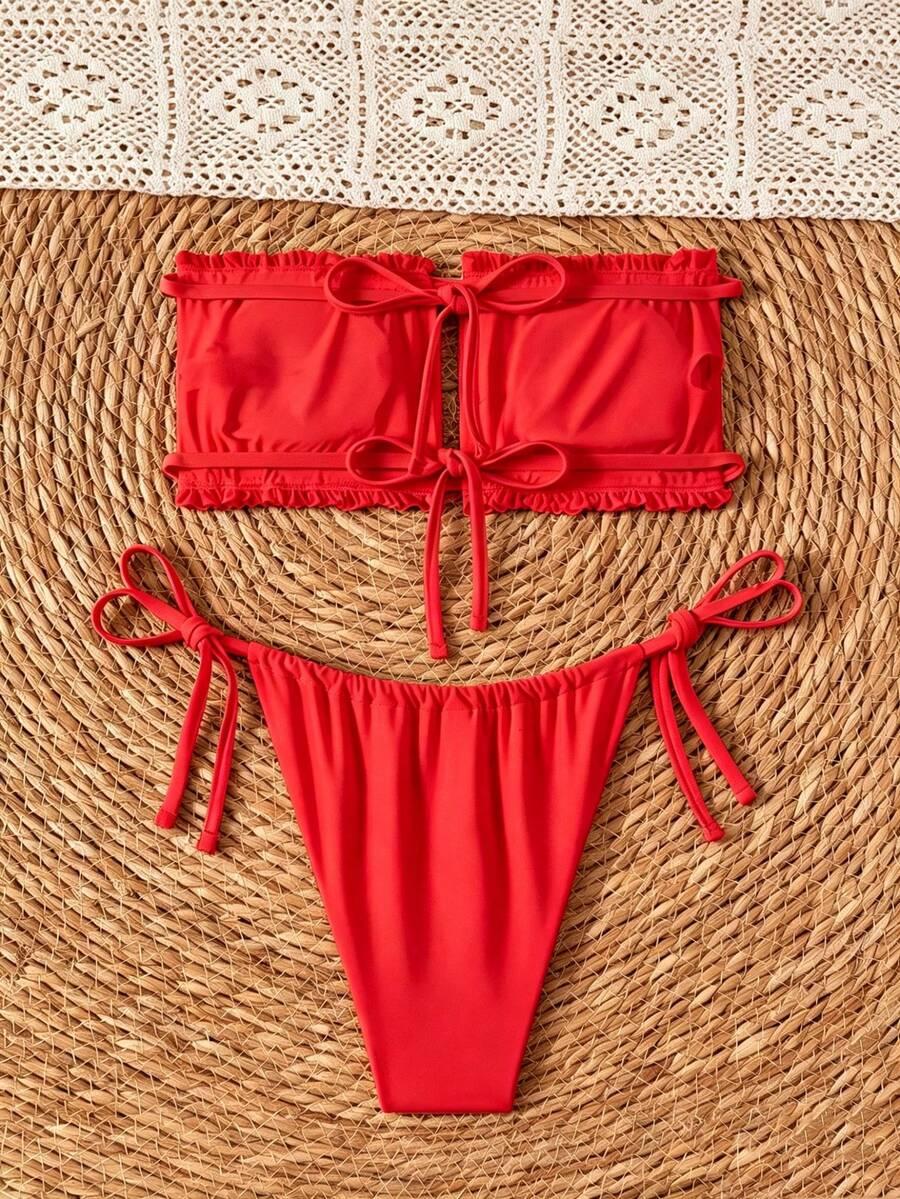 SHEIN DWUCZĘŚCIOWY STRÓJ KĄPIELOWY S09__L