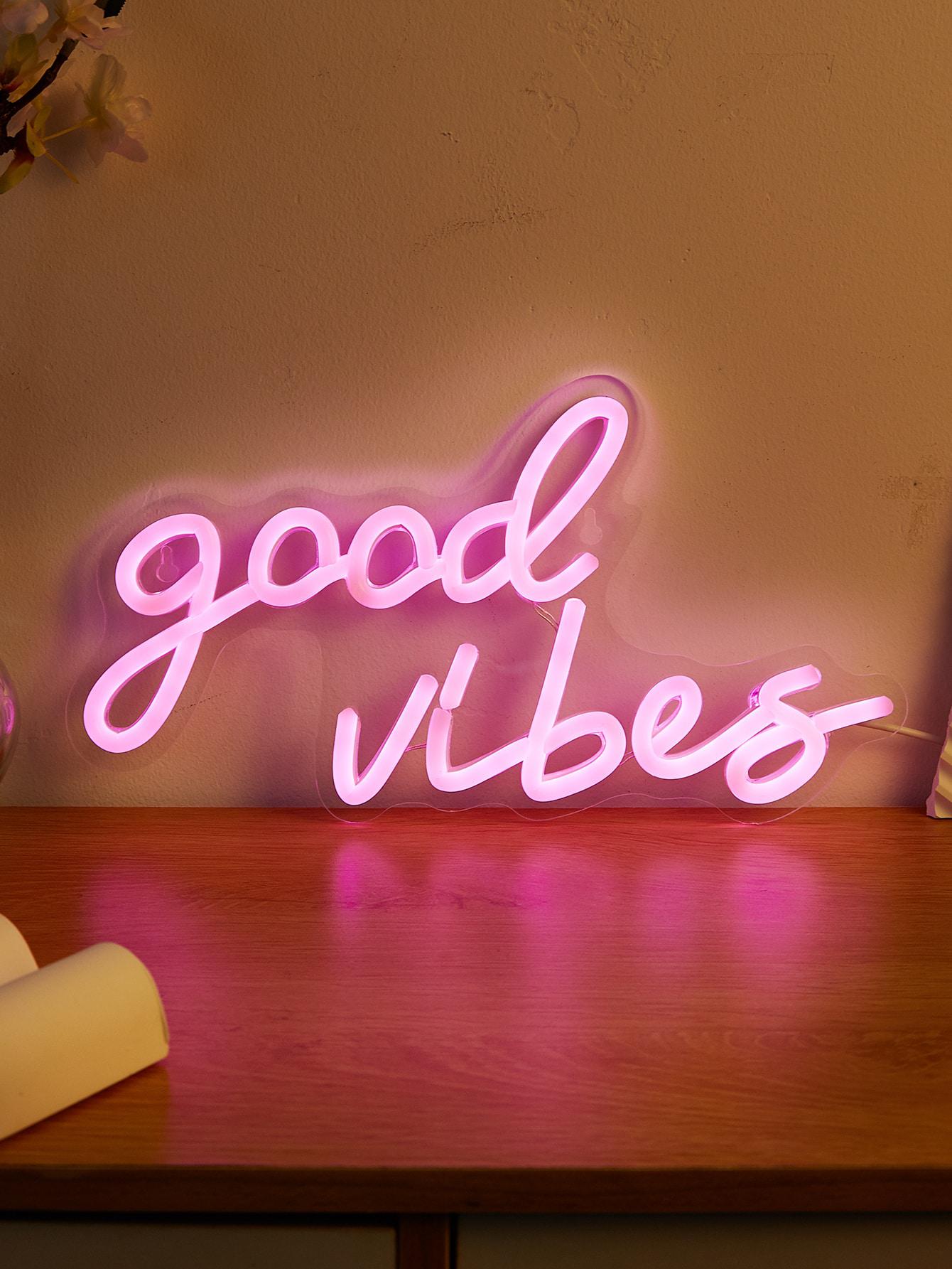 SHEIN NEON NAPIS GOOD VIBES S07__29X18