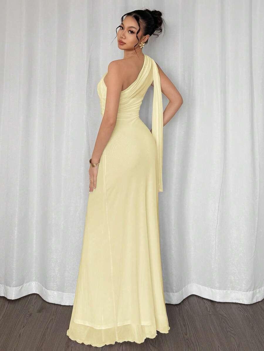 SHEIN ŻÓŁTA MAXI SUKIENKA S06__S