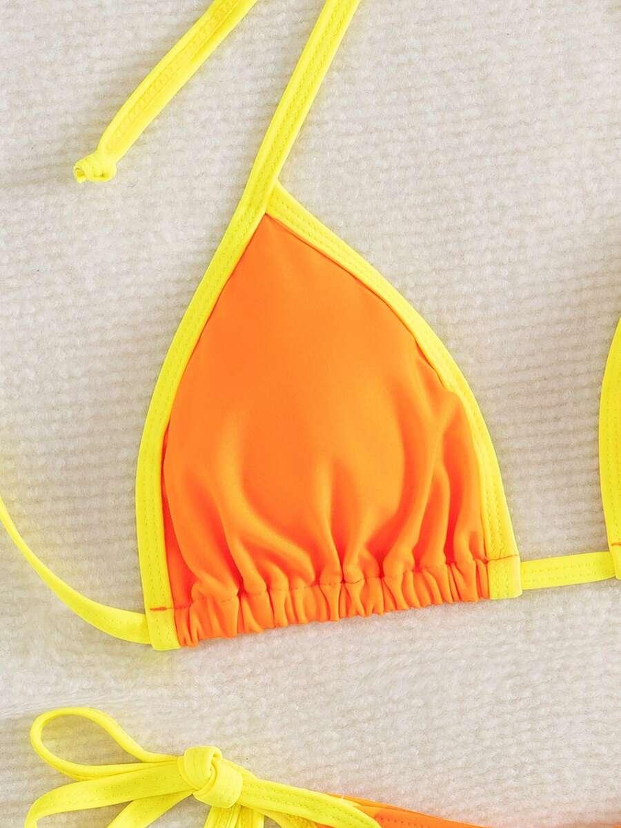SHEIN DWUCZĘŚCIOWY STRÓJ KĄPIELOWY S09__L