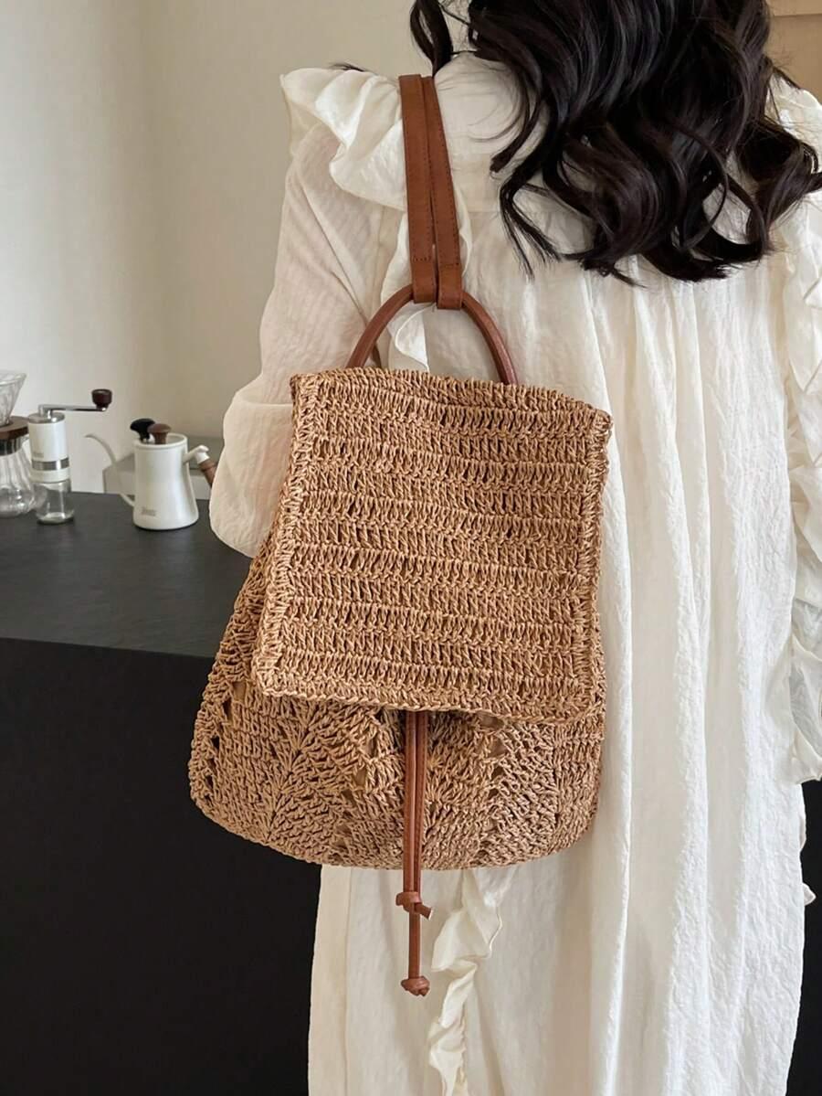 SHEIN BRĄZOWY MIEJSKI PLECAK S07__31X35
