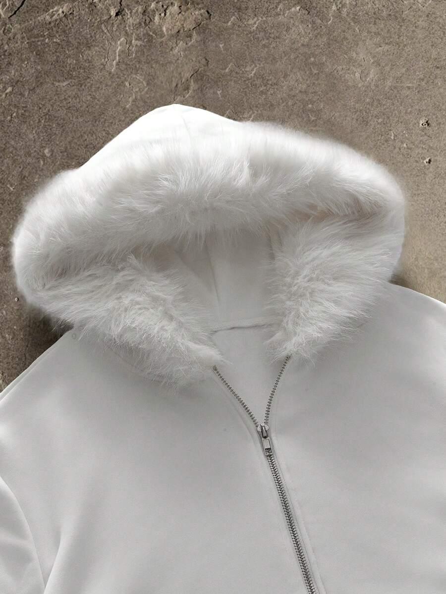 MANFINITY BIAŁA BLUZA KAPTUR MIŚ S06__M