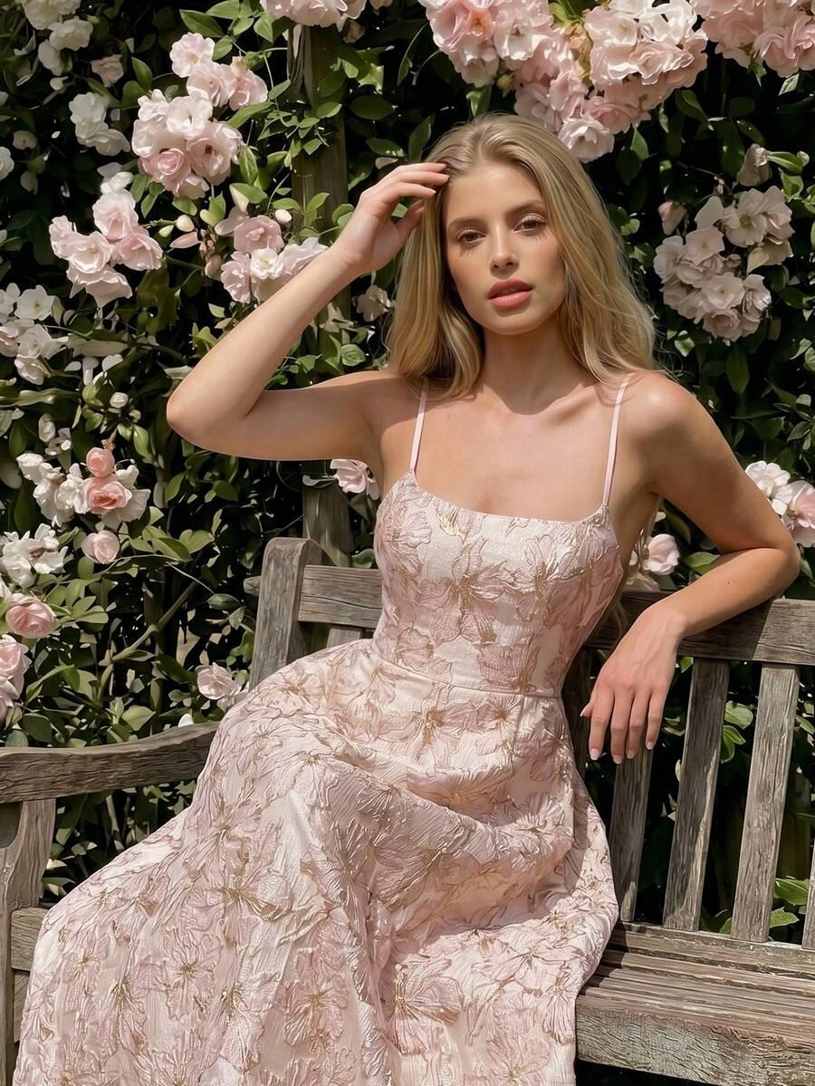 SHEIN RÓŻOWA SUKIENKA RAMIĄCZKA S06__XS