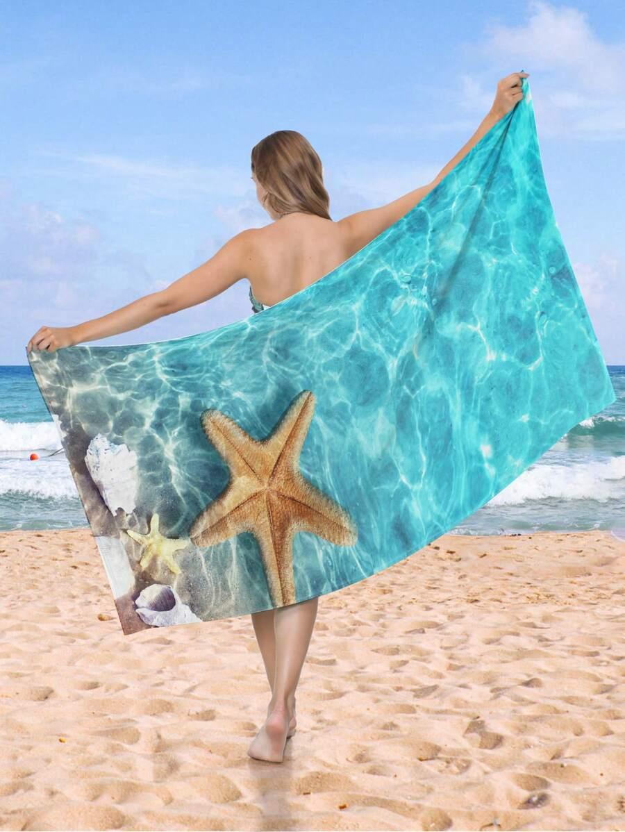 SHEIN RĘCZNIK PLAŻOWY NADRUK S07__80X180