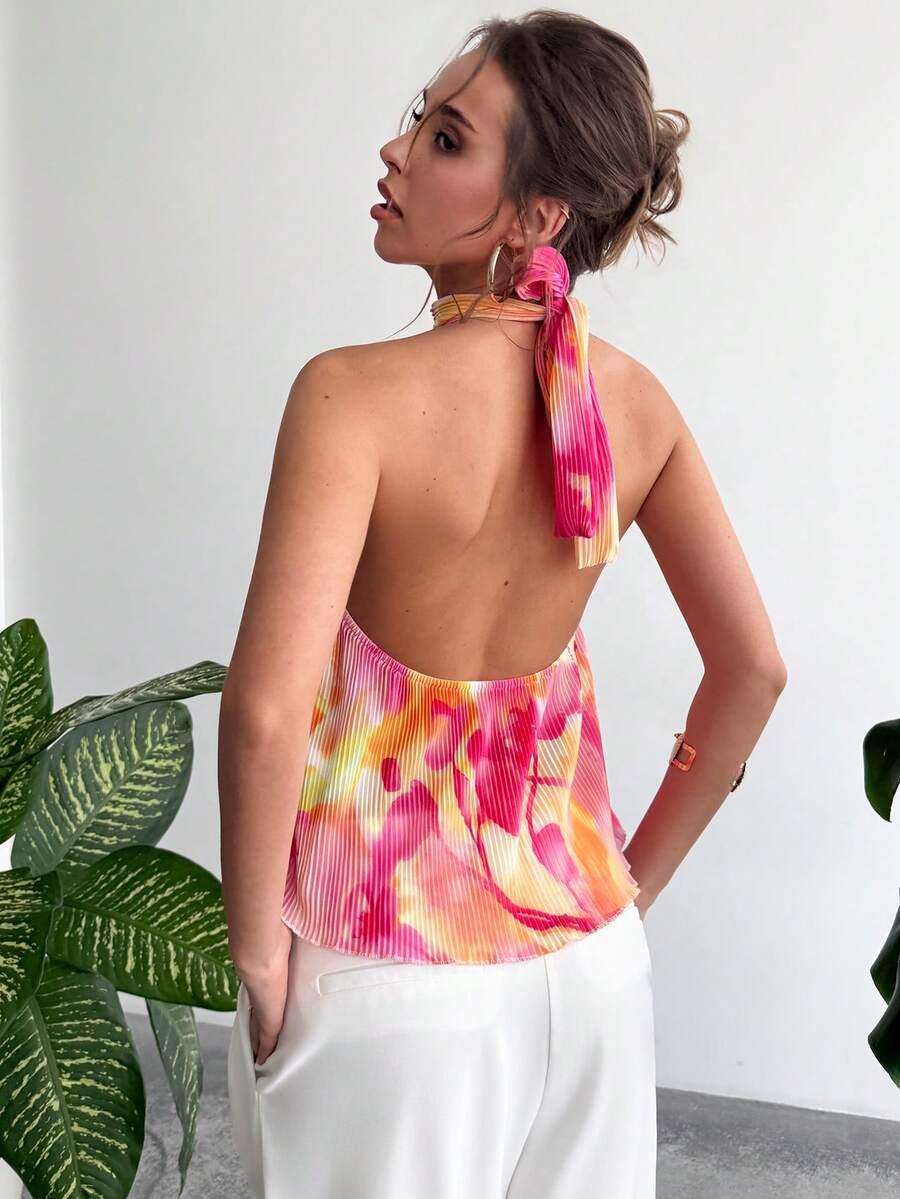 SHEIN TOP WIĄZANIE WZÓR S06__M
