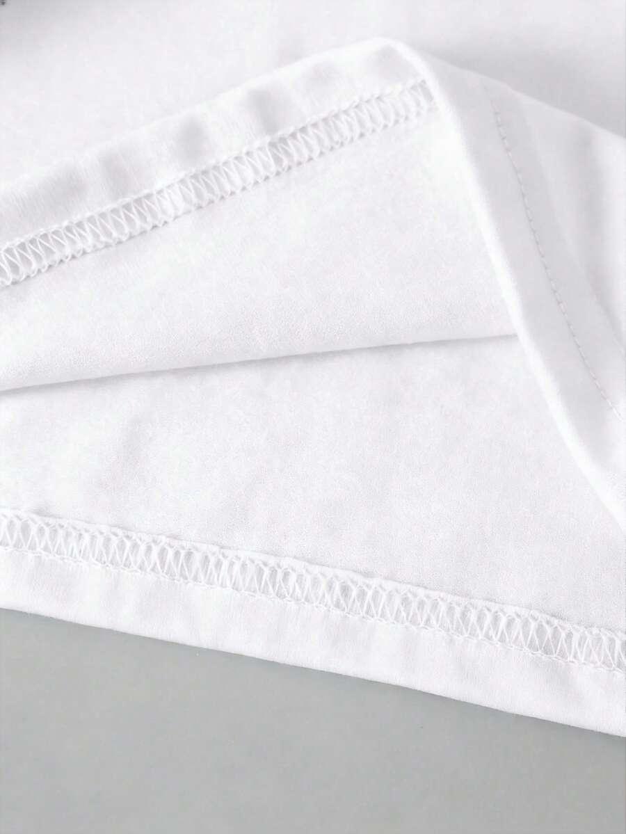 SHEIN BIAŁA BLUZKA NADRUK S06__S