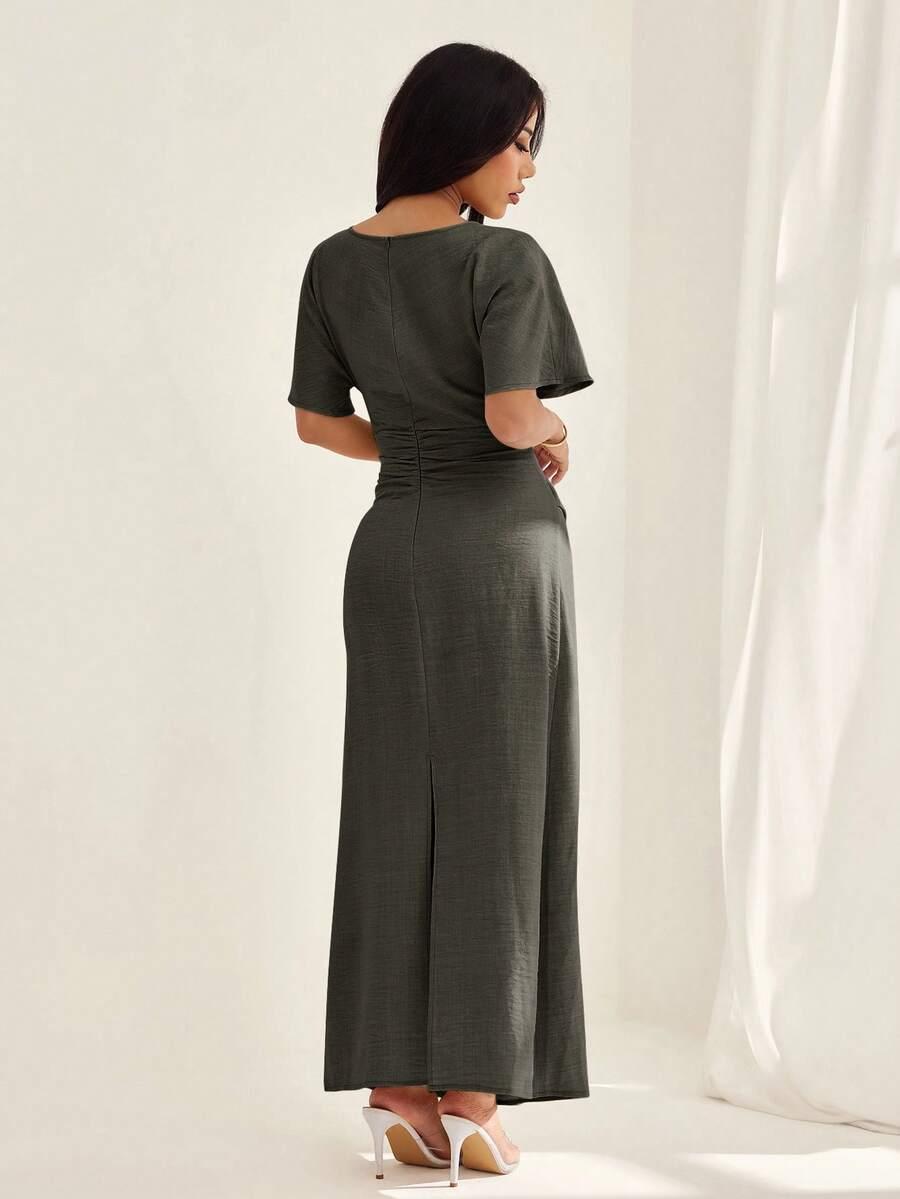 SHEIN SZARA SUKIENKA MAXI S06__L