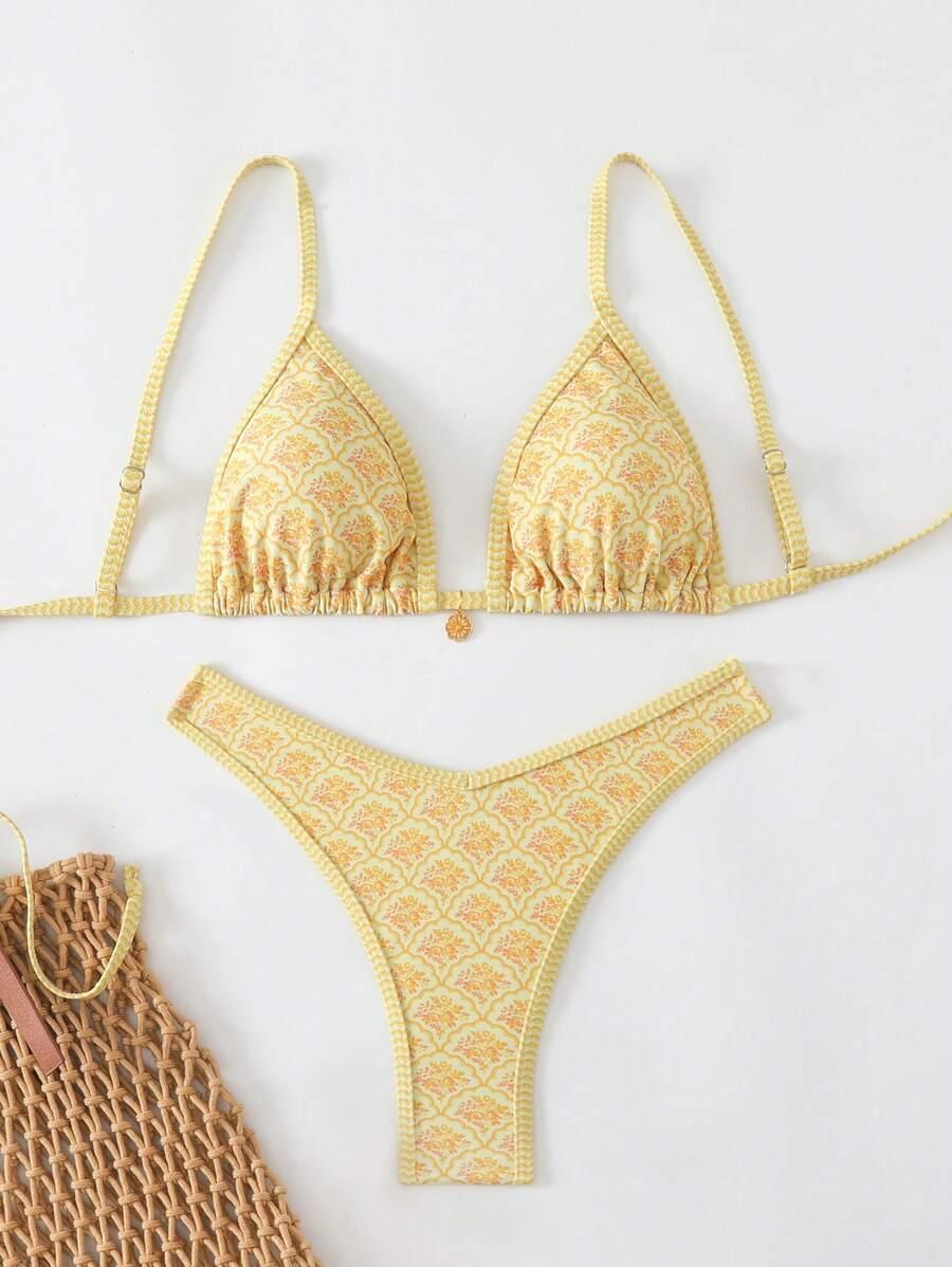 SHEIN ŻÓŁTY STRÓJ KĄPIELOWY S09__XS