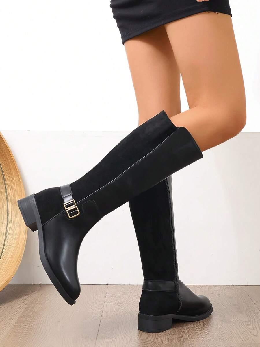 SHEIN CZARNE KOZAKI ZDOBIENIE W01__37,5