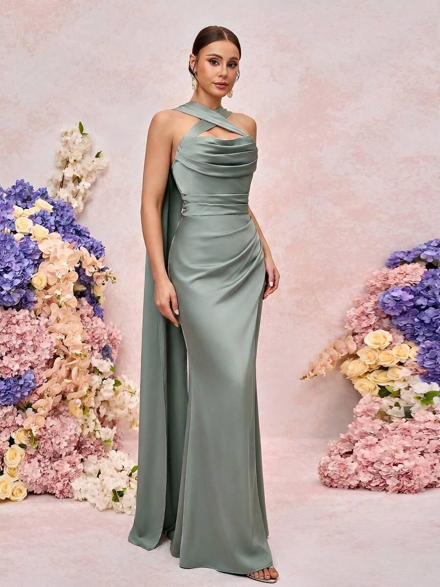 SHEIN SATYNOWA MAXI SUKIENKA S06__XS