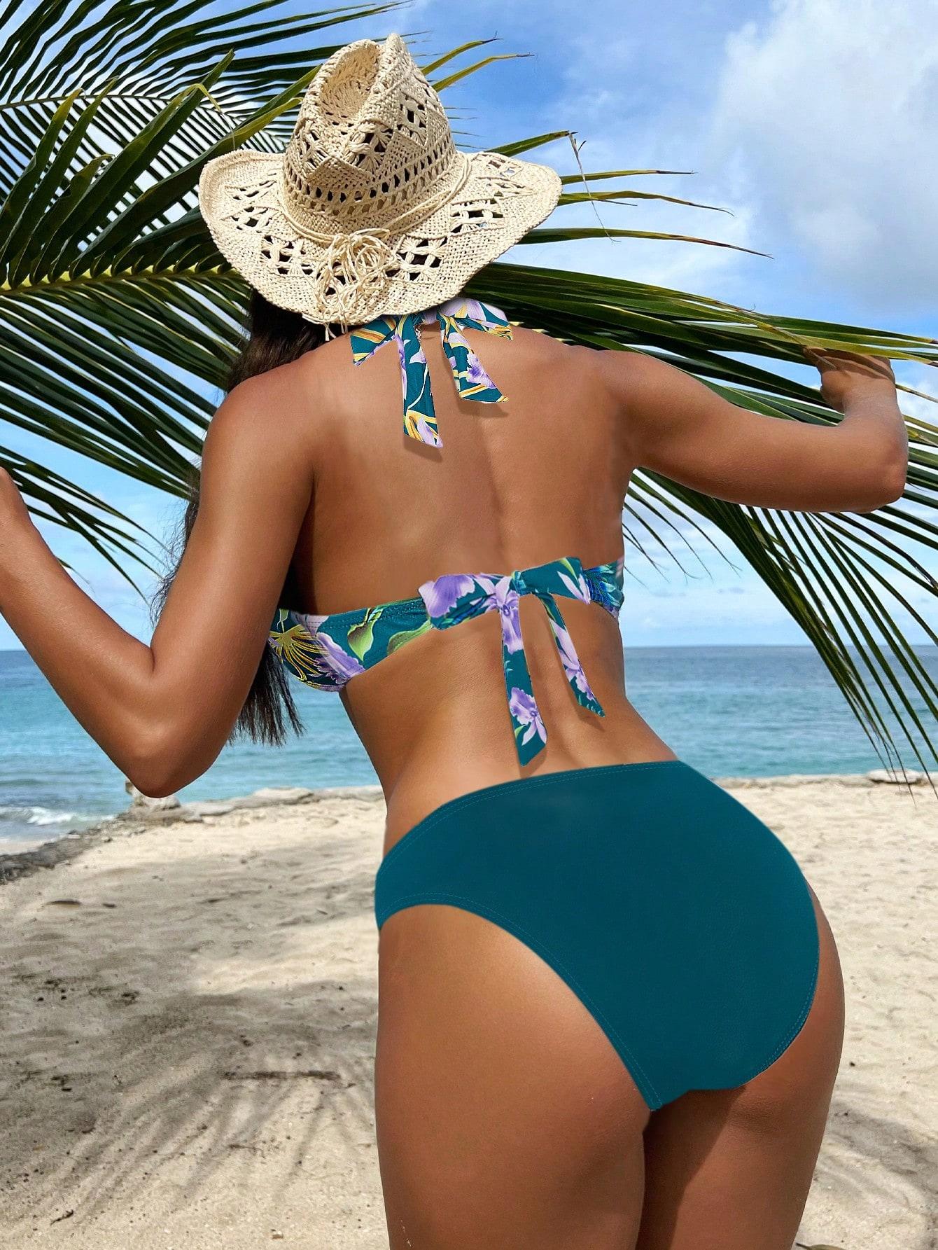 SHEIN DWUCZĘŚCIOWY STRÓJ KĄPIELOWY S06__M