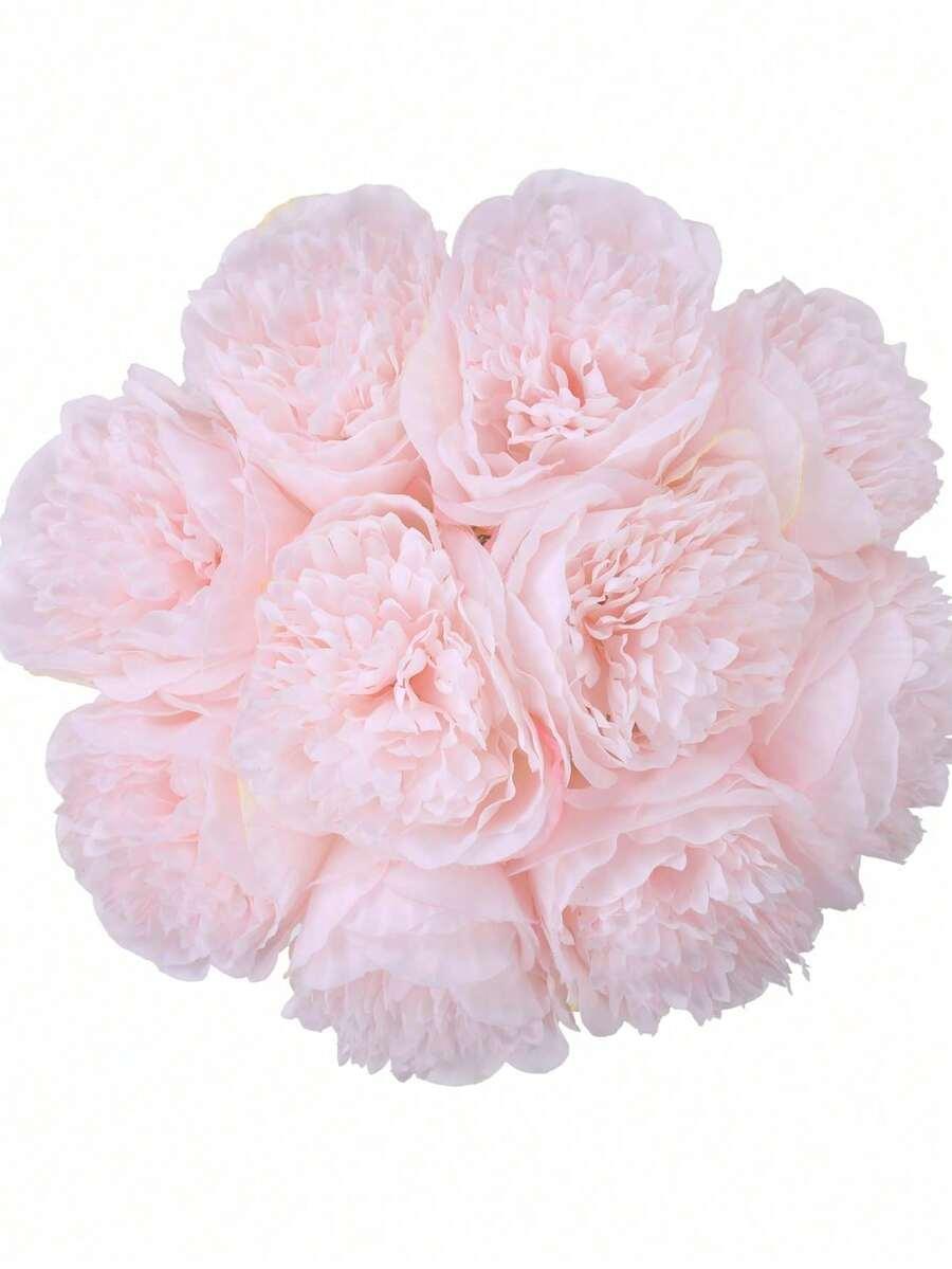 MEHELANY SZTUCZNE RÓŻOWE KWIATY PIWONII 2-PACK S07__30CM