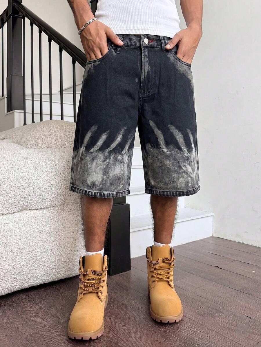 MANFINITY CZARNE SPODENKI JEANSOWE S06__M