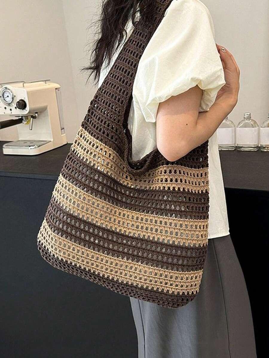 YOGODLNS BRĄZOWA TORBA NA RAMIĘ S07__36X28,5
