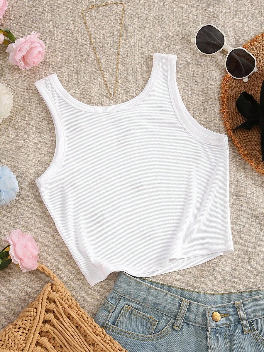 INAWLY BIAŁY TOP WZÓR S06__M
