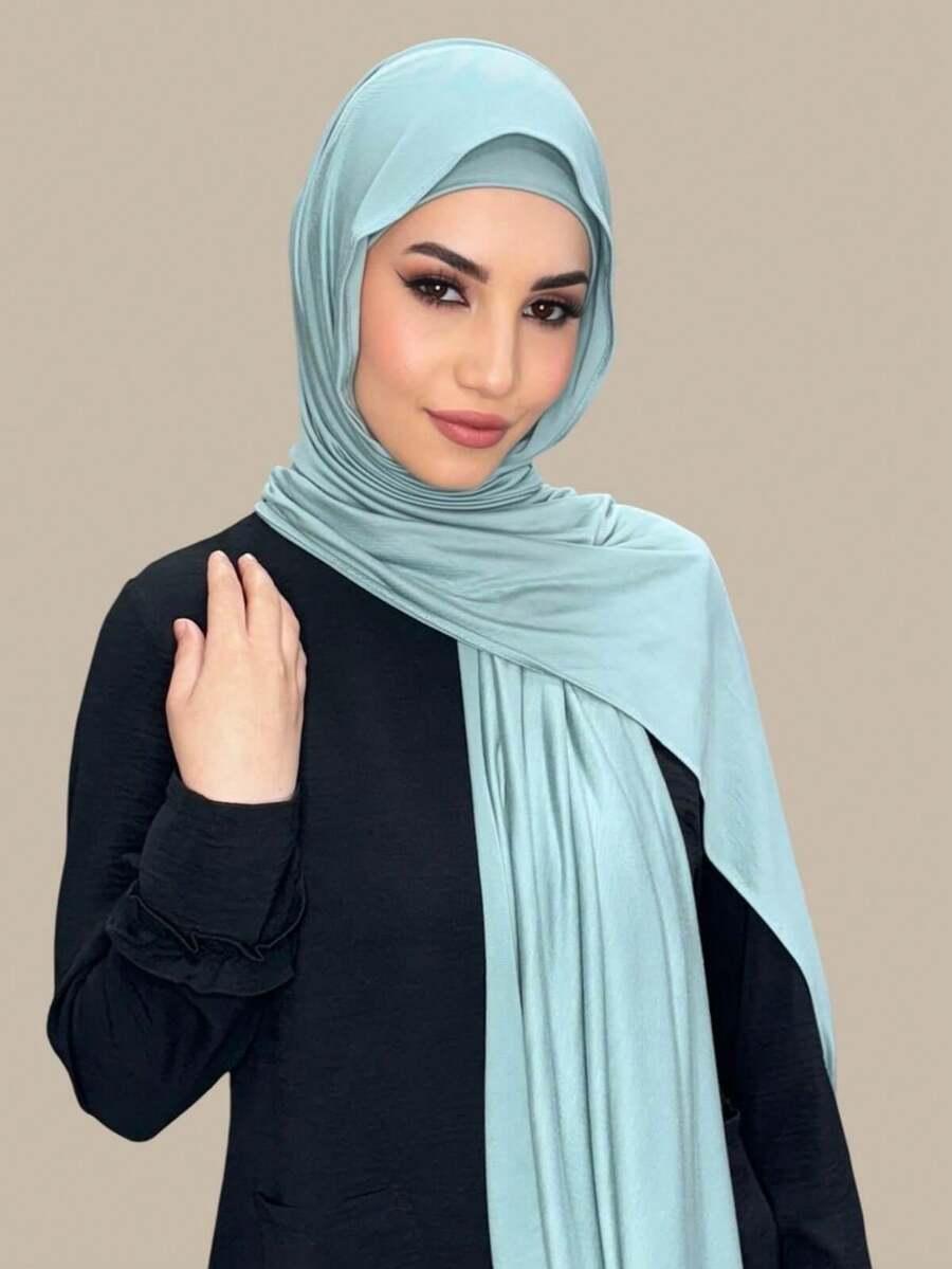 SHEIN NIEBIESKA CHUSTA HIDŻAB S07__55X170CM