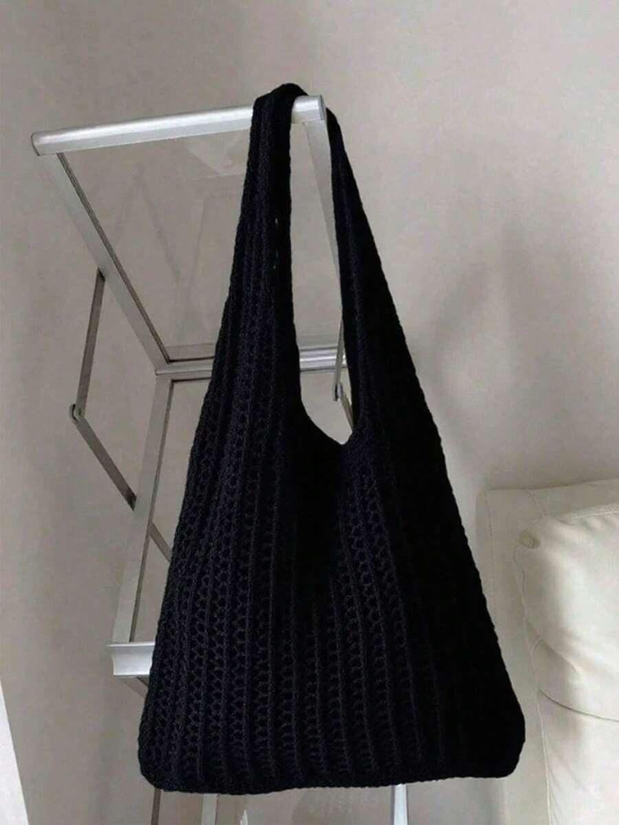 YOGODLNS CZARNA TORBA NA RAMIE S07__35X29CM