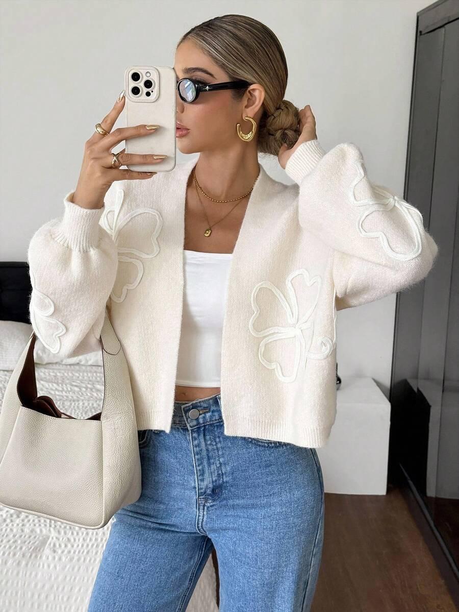 SHEIN BEŻOWY SWETER WZÓR S06__S
