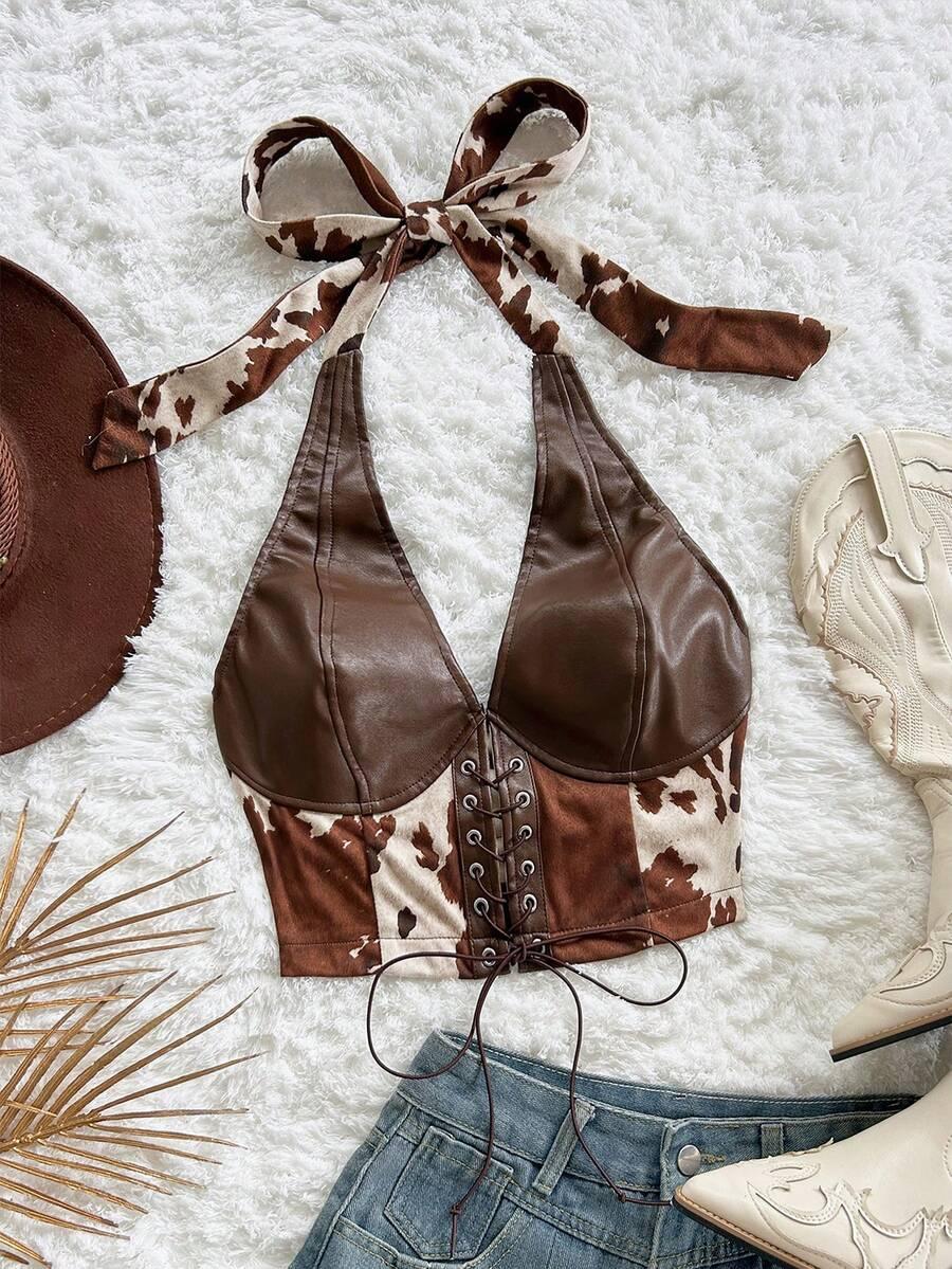 SHEIN KRÓTKI TOP WIĄZANIE S06__XS