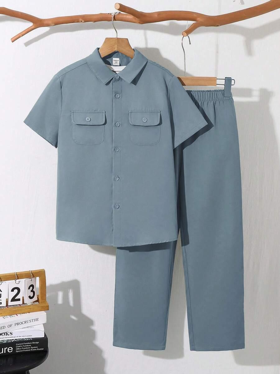 SHEIN KOSZULA SPODNIE KOMPLET S06__146-152