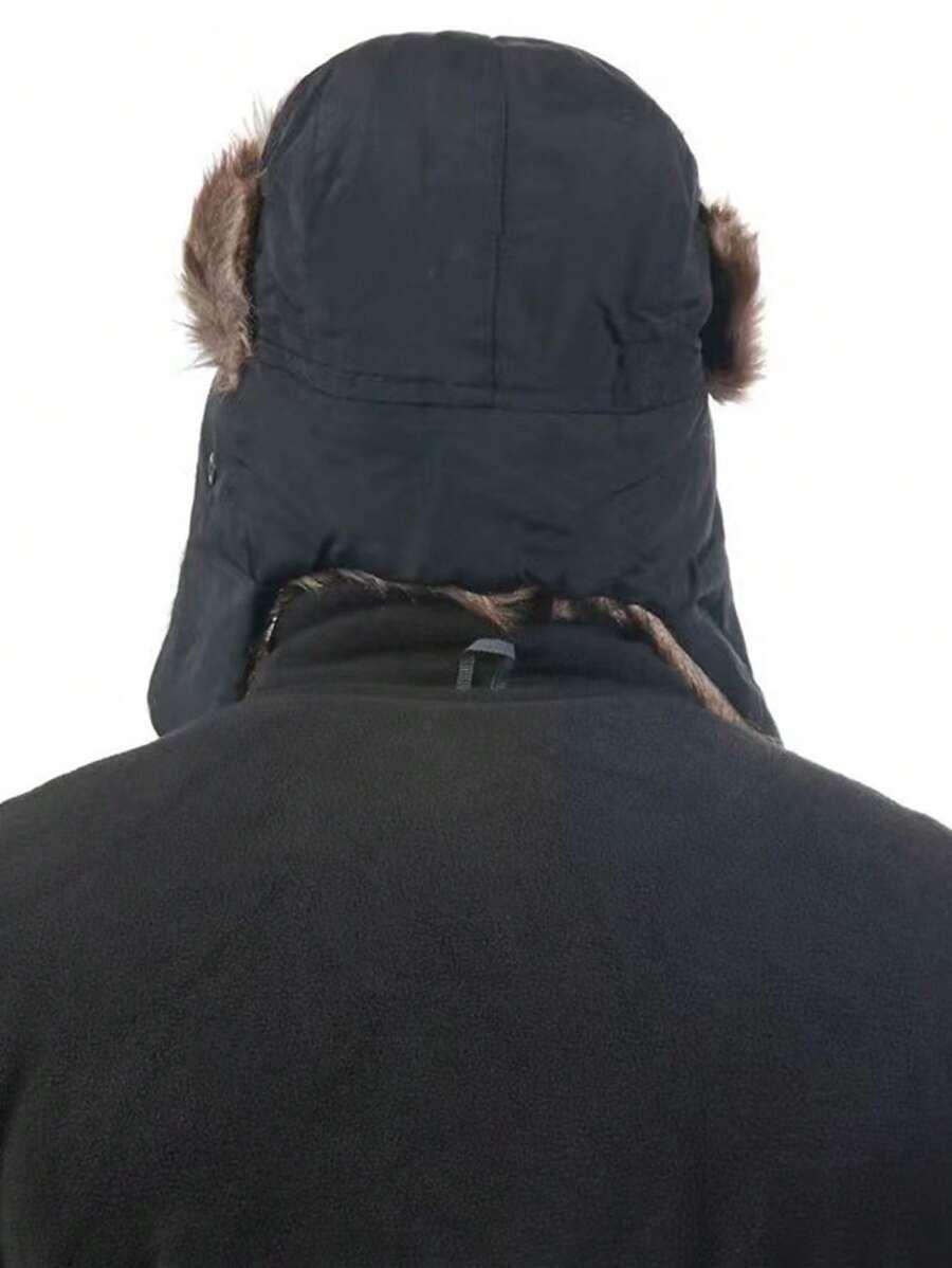 SHEIN CZARNA CZAPKA USZATKA W01__OS