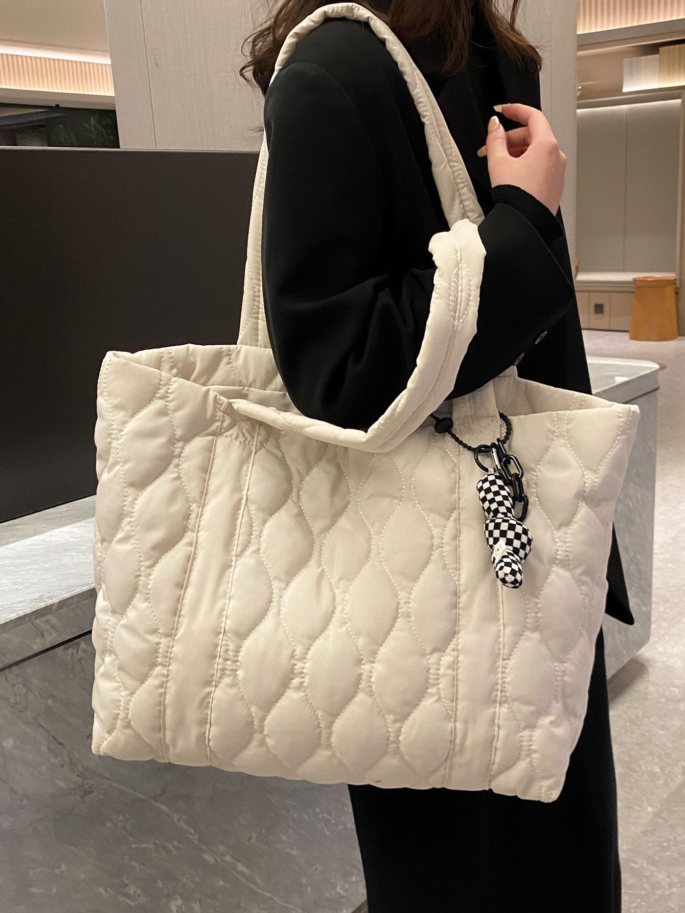 SHEIN BEŻOWA TOREBKA NA RAMIĘ S07__50X16X32