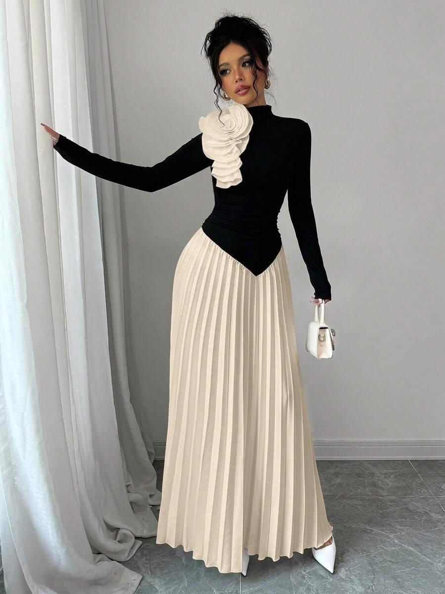 SHEIN PLISOWANA MAXI SUKIENKA S06__XL