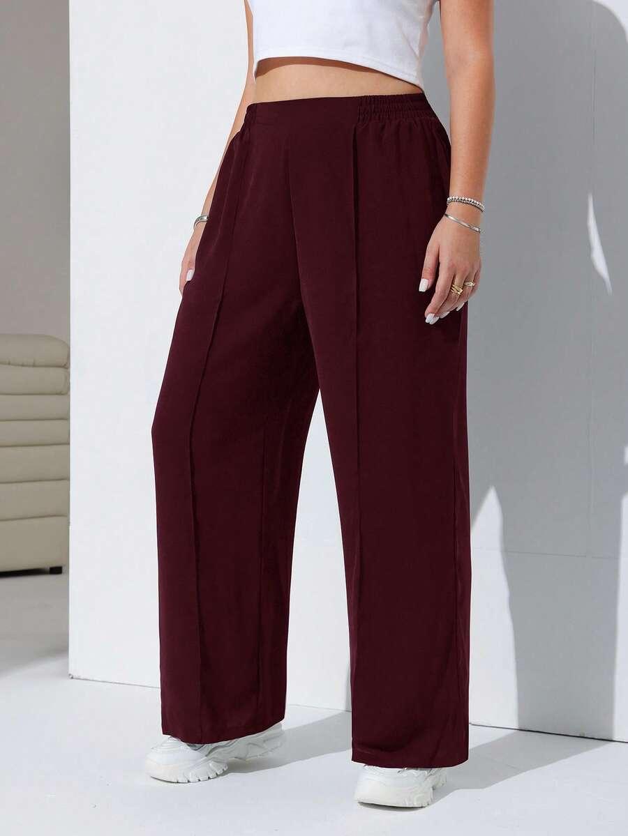 SHEIN BRĄZOWE SPODNIE DRESOWE PK01__50