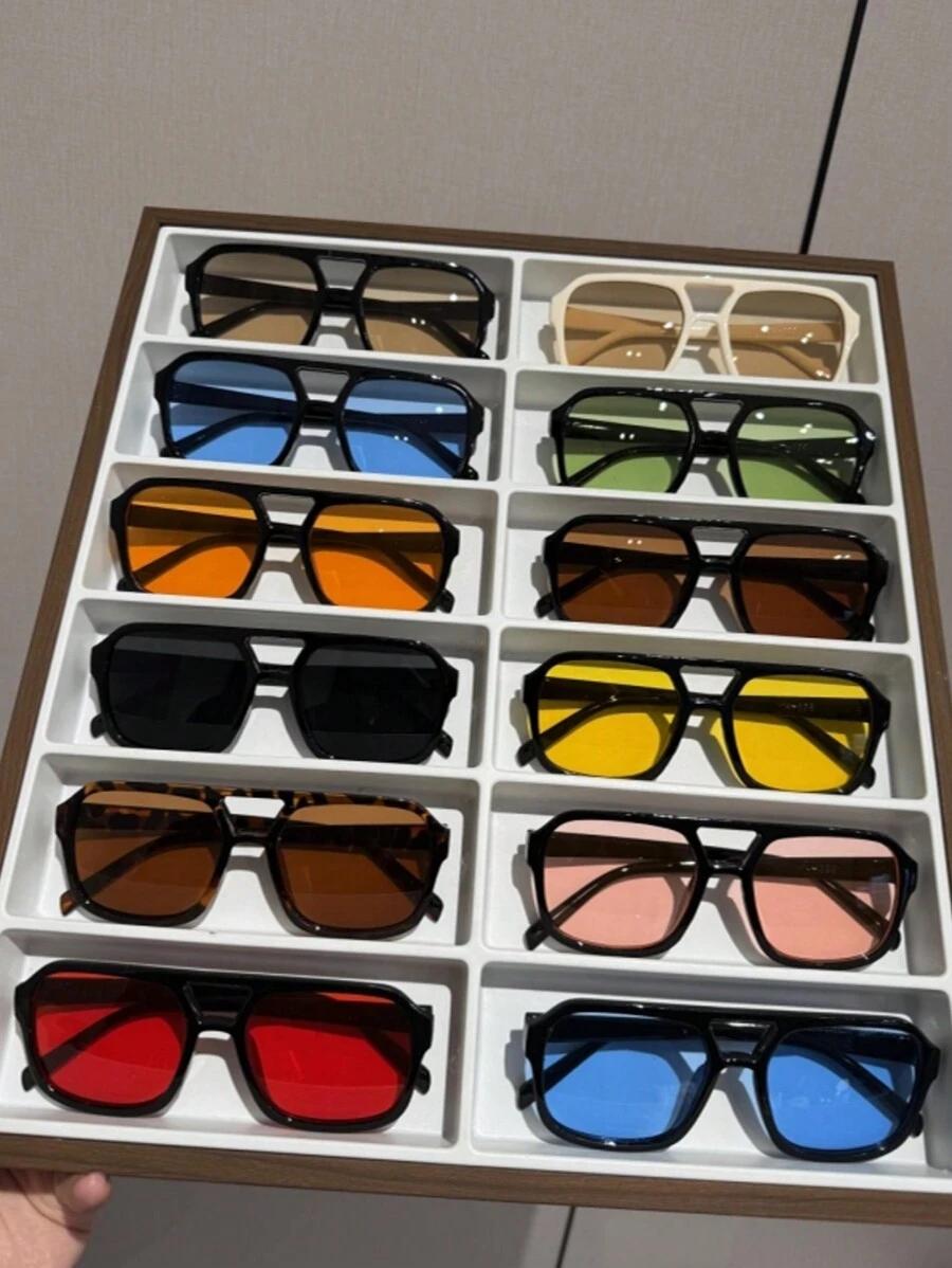 SHEIN KOLOROWE OKULARY PRZECIWSŁONECZNE S07__12-PACK